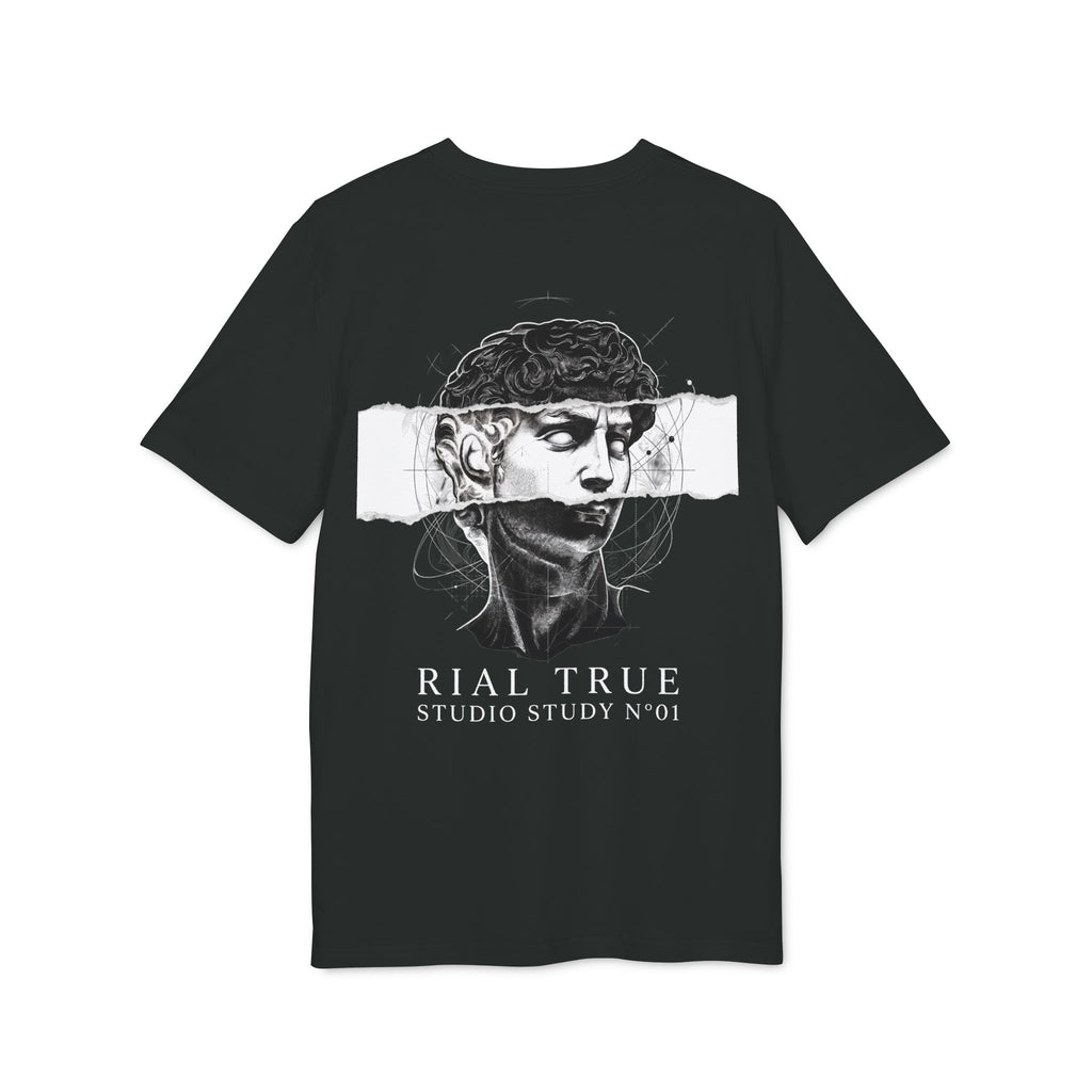 RIAL TRUE — ARCHIVE_01 "Studio Study N°01" Graphic Tee | Heavyweight Organic Streetwear BLACK