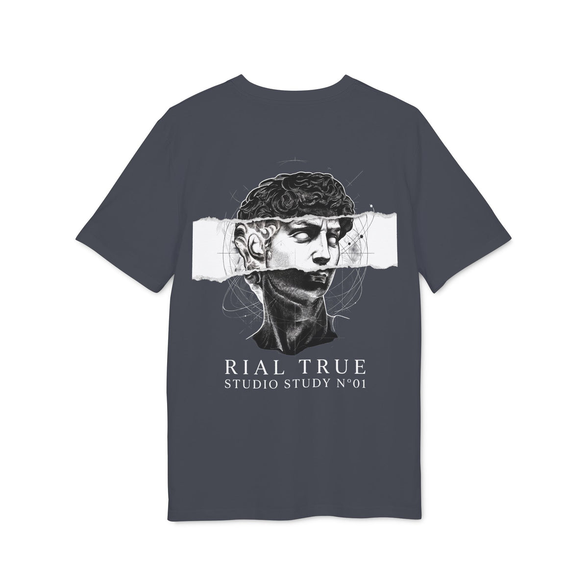 RIAL TRUE — ARCHIVE_01 "Studio Study N°01" Graphic Tee | Heavyweight Organic Streetwear BLACK