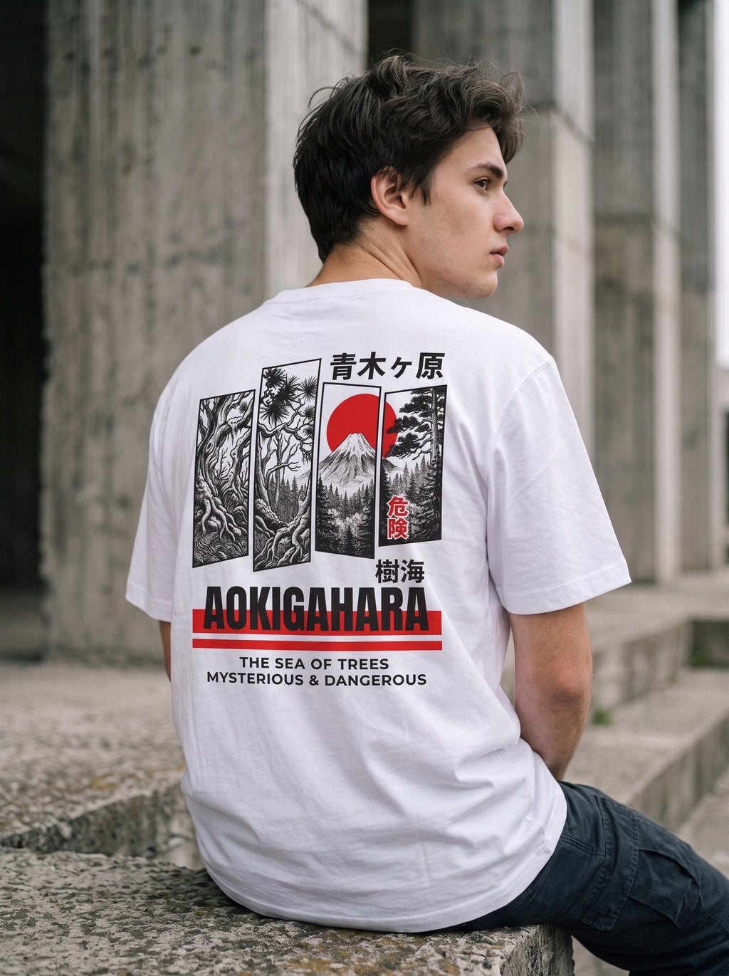 RIAL True — "Aokigahara" Jukai Japanese Graphic Tee | Heavyweight Organic Streetwear