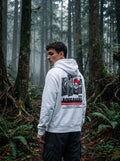 RIAL True - "Aokigahara" Jukai Forest Graphic Hoodie, Japanese Mountain Design WHITE