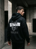 RIAL TRUE - "ARCHIVE_01" Studio Study N°01 Graphic Hoodie, Renaissance Art & Brutalist Design BLACK
